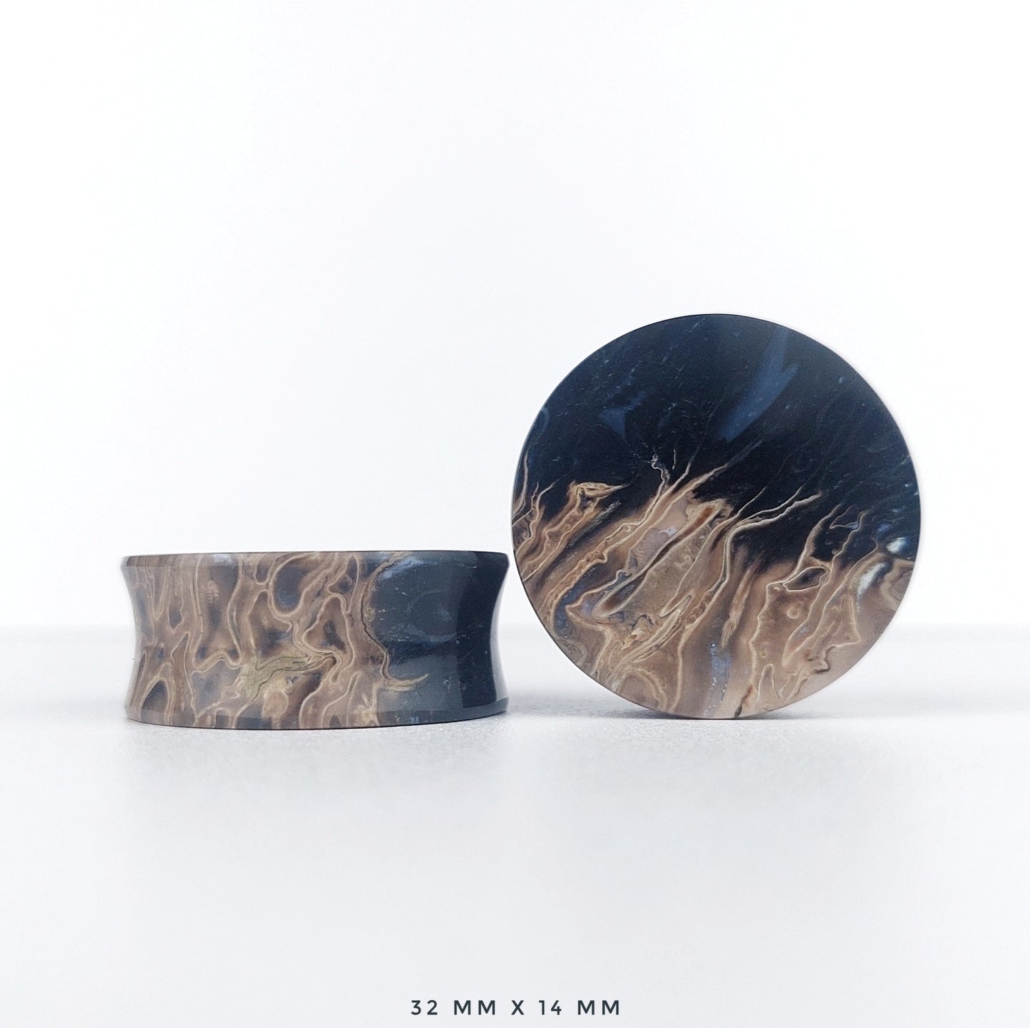 Petrified Palm Root 32mm (1 1/4") plugs