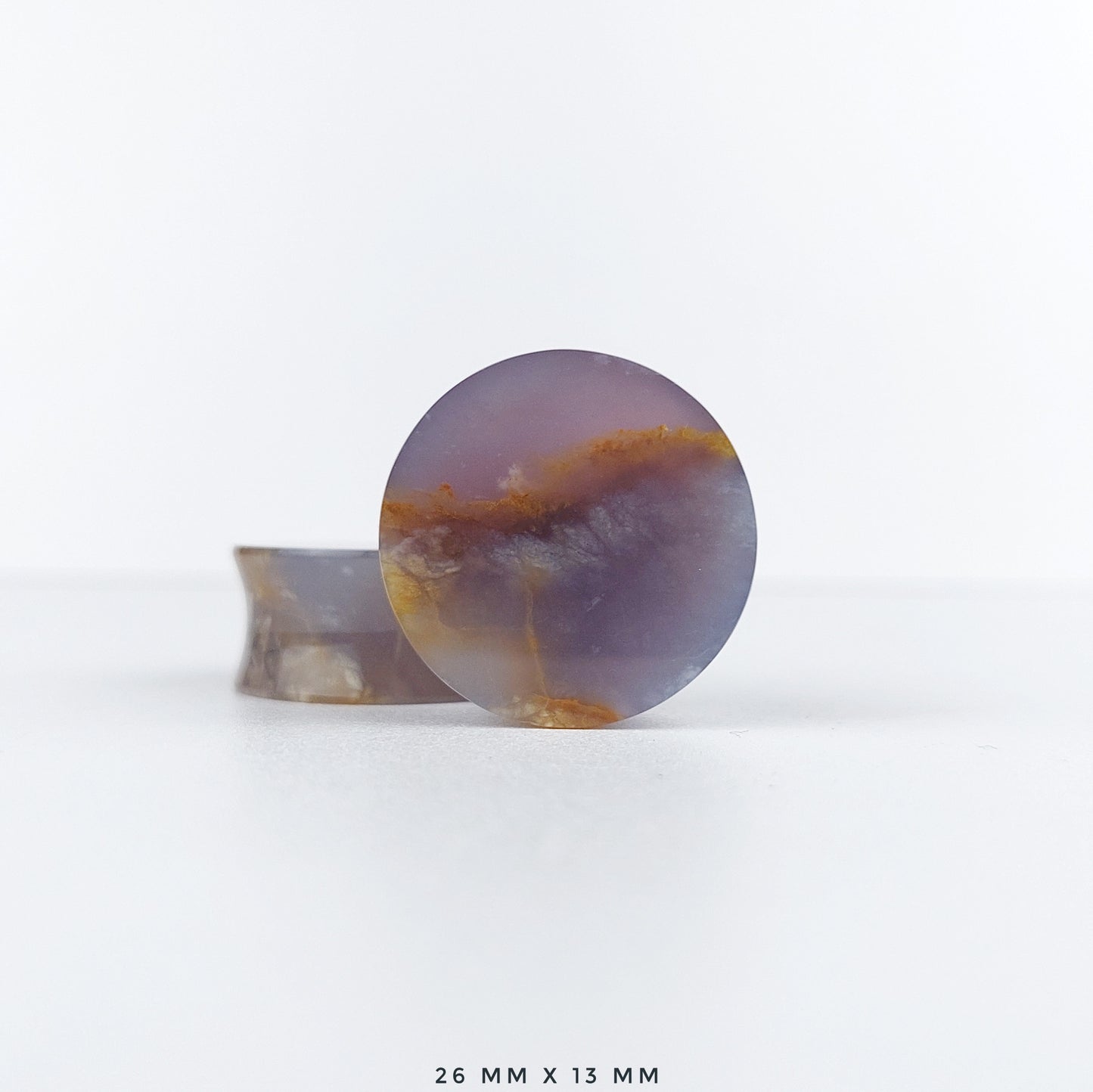 Purple Chalcedony 26mm (1") plugs