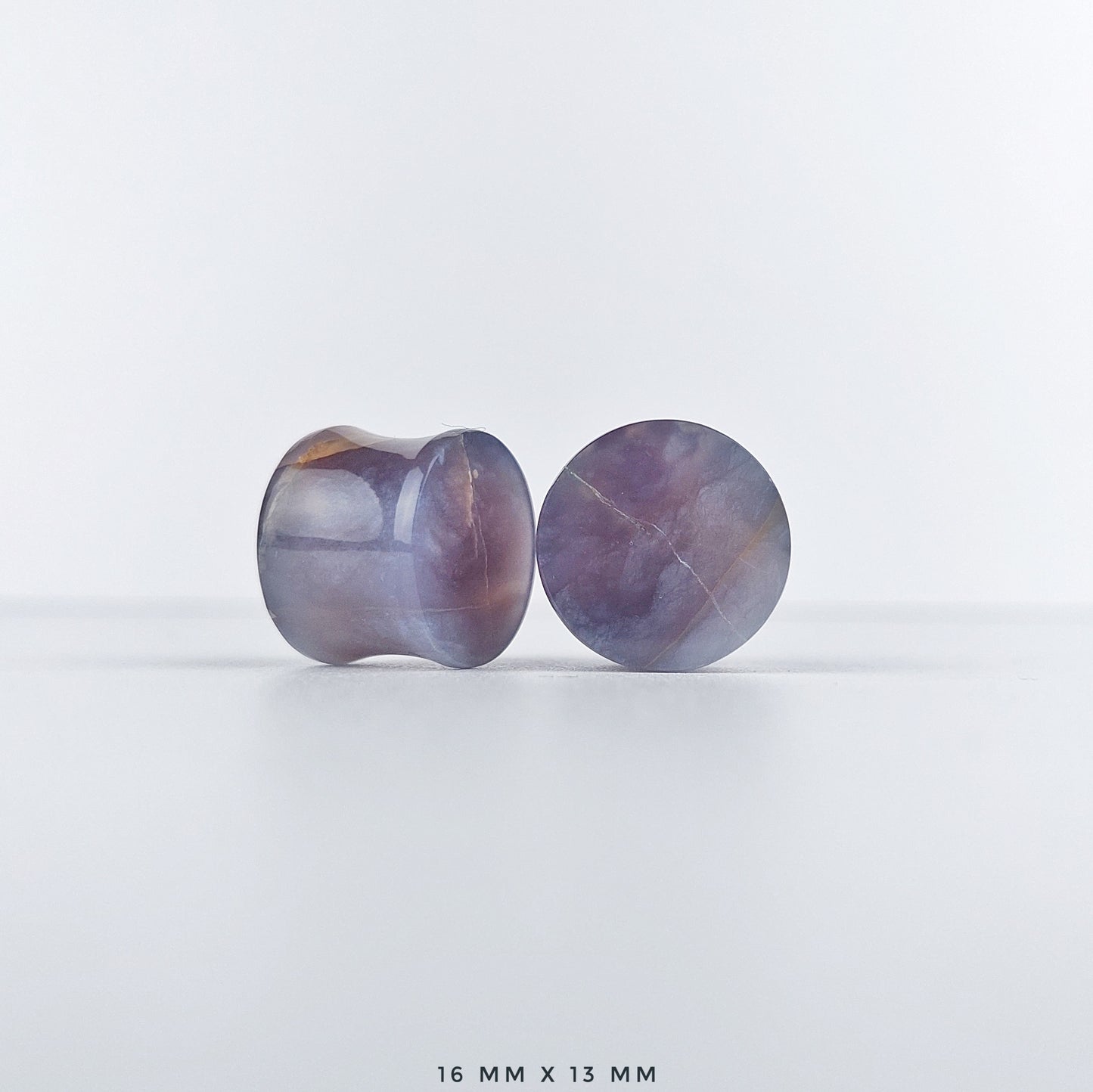 Purple Chalcedony 16mm (5/8") plugs