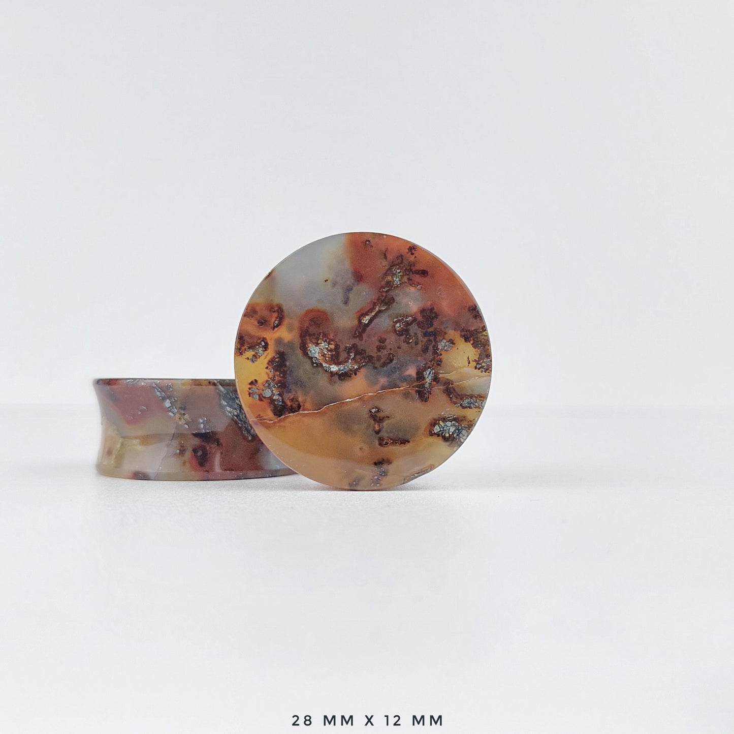 Marcasite in Agate 28mm (1 1/8") plugs