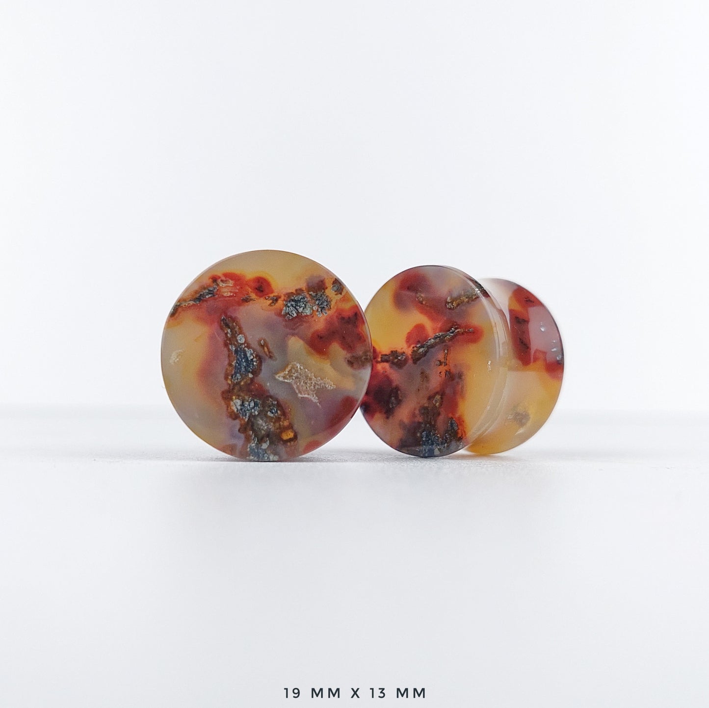 Marcasite in Agate 19mm (3/4") plugs