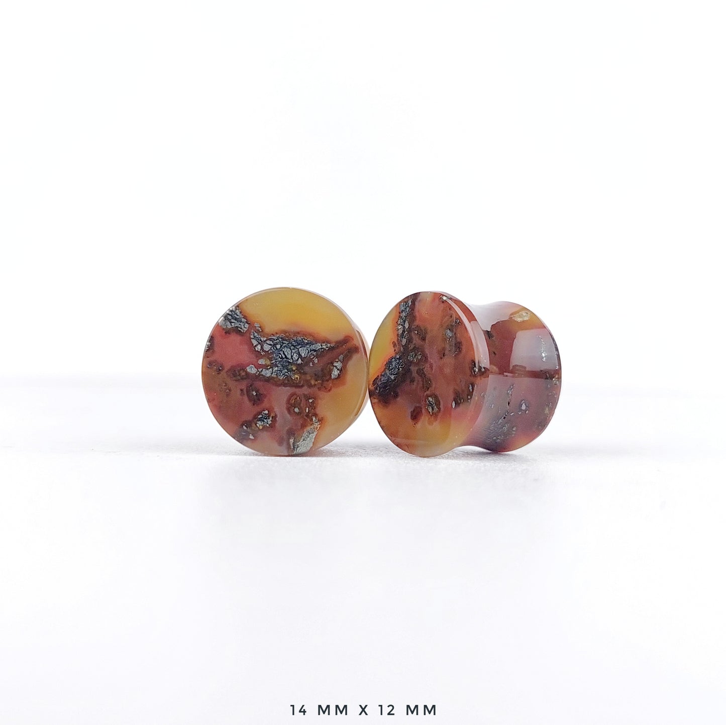 Marcasite in Agate 14mm (9/16") plugs