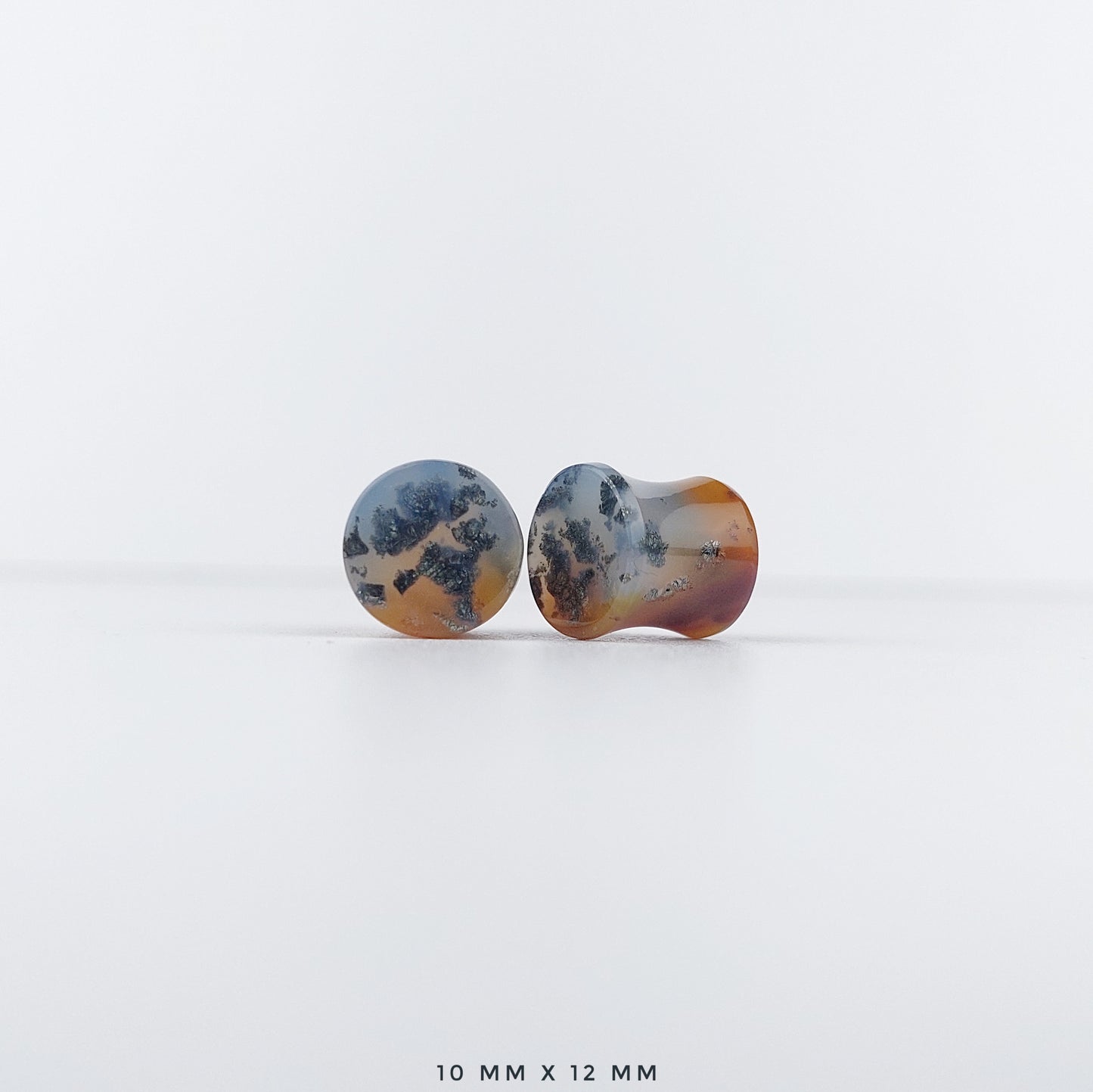 Marcasite in Agate 10mm (00g) plugs