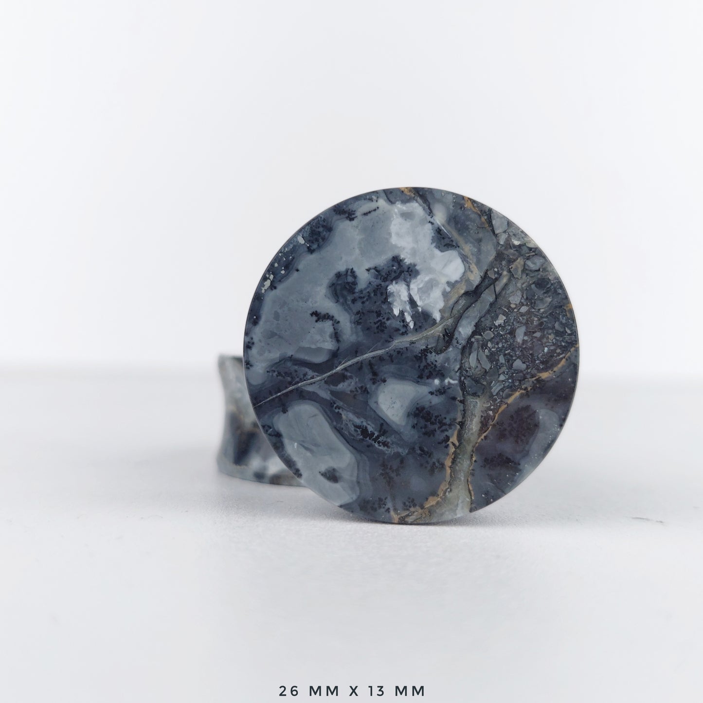 Dendritic Maligano Jasper 26mm (1 1/16") plugs