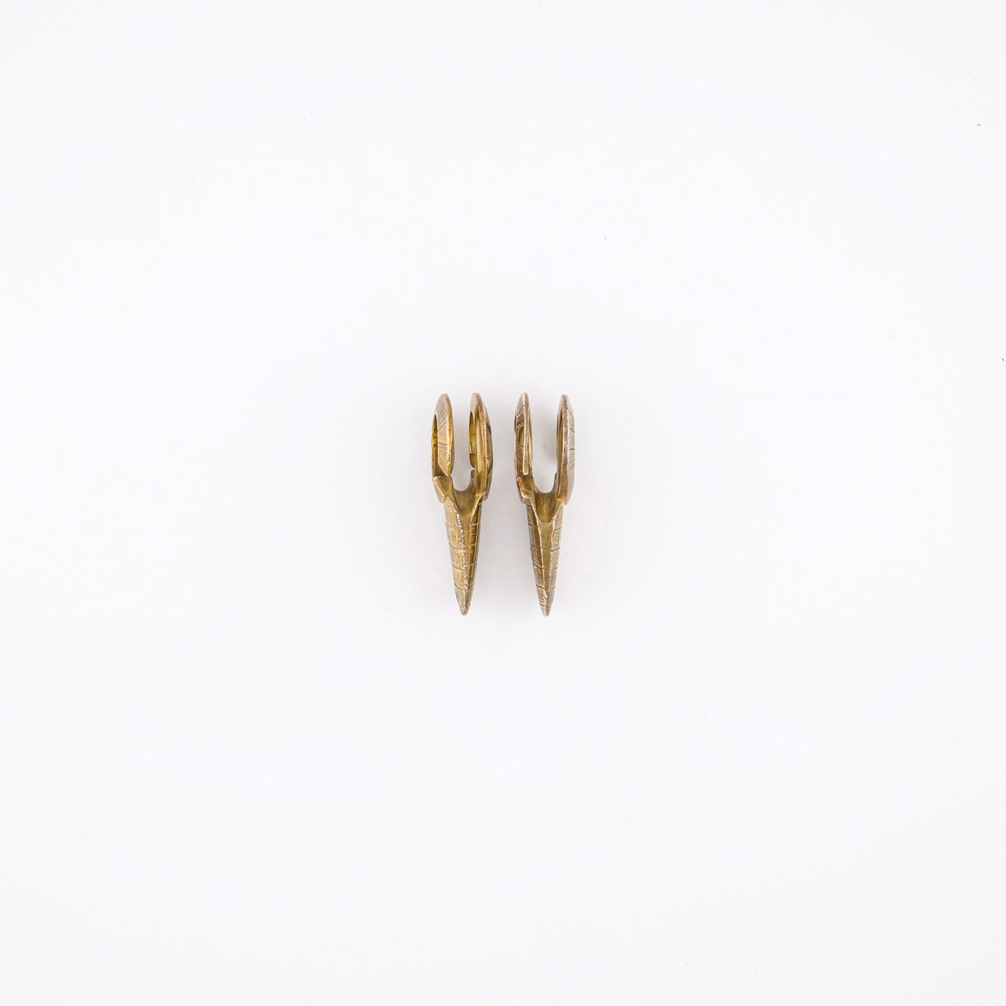 Morton Manley Brass 1/2" Checkered Pattern Ear Weights