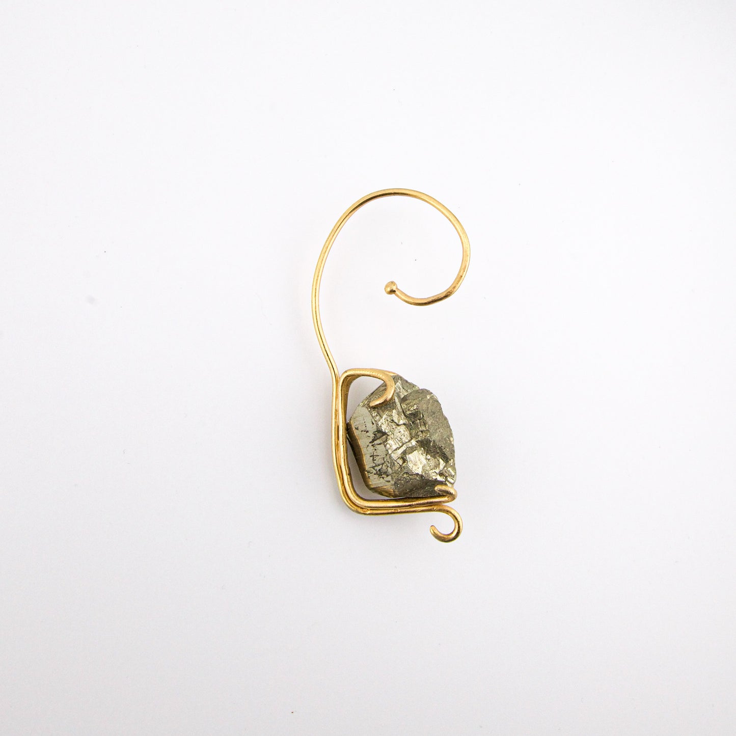 Brass with Pyrite 8g Earrings