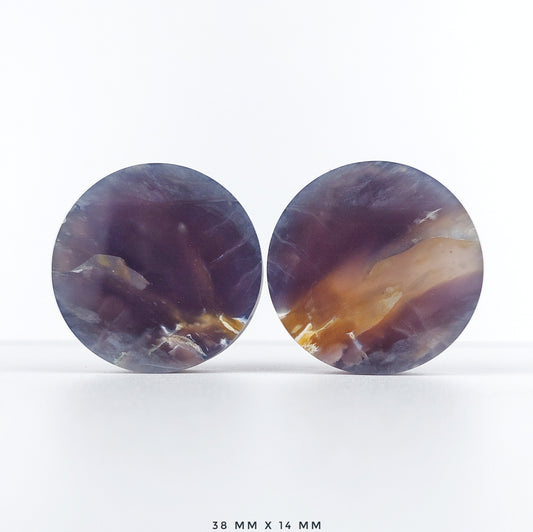 Purple Chalcedony 38mm (1 1/2") plugs