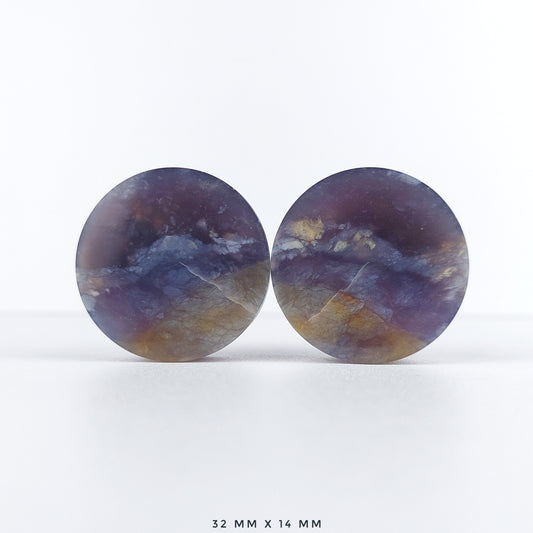 Purple Chalcedony 32mm (1 1/4") plugs