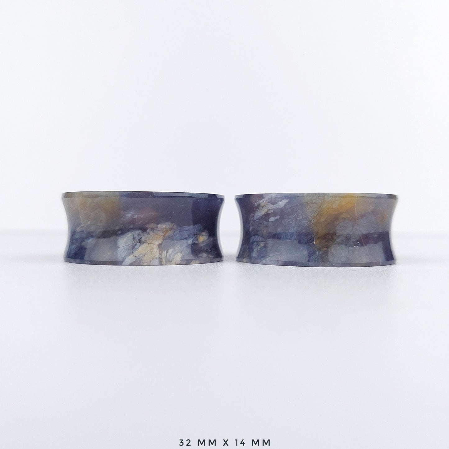 Purple Chalcedony 32mm (1 1/4") plugs