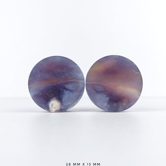 Purple Chalcedony 28mm (1 1/8") plugs