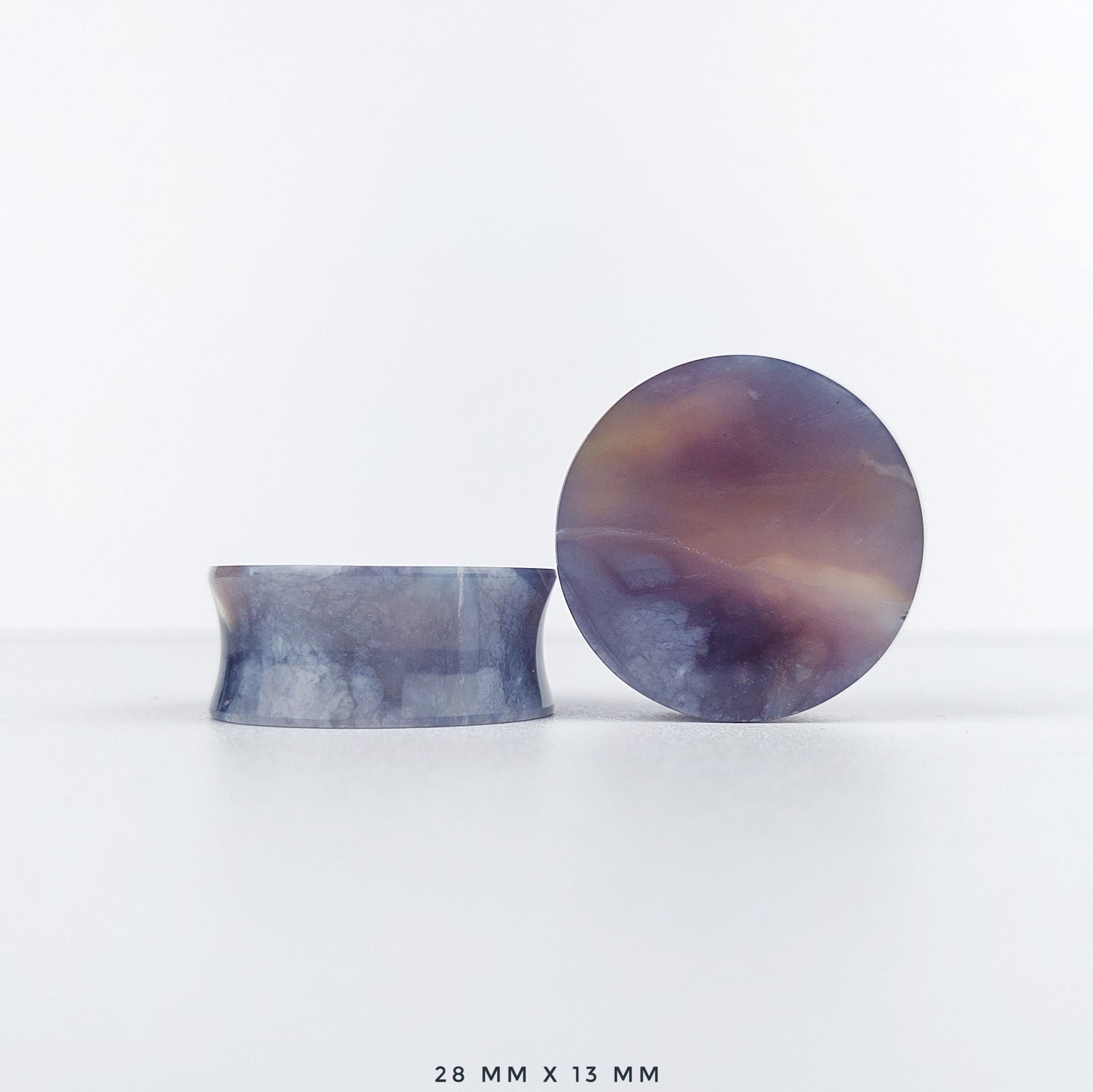 Purple Chalcedony 28mm (1 1/8") plugs