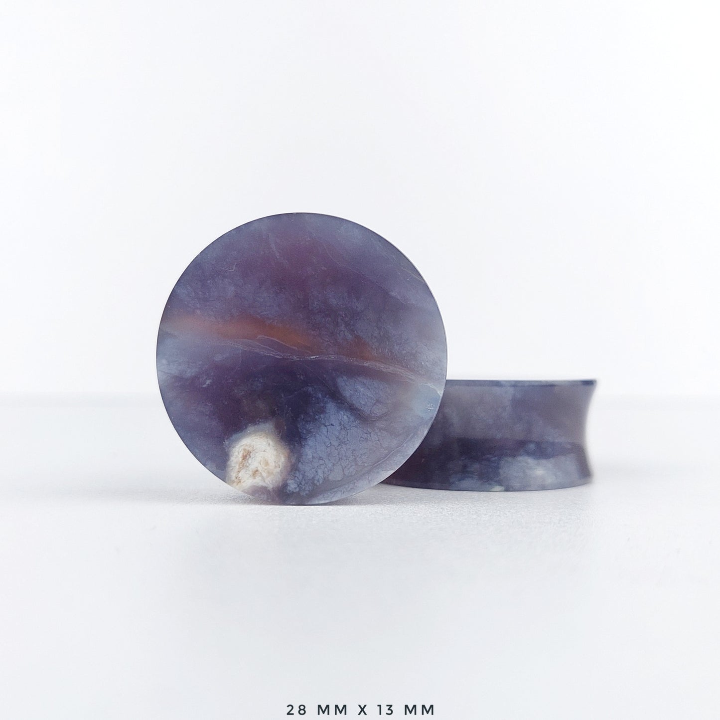 Purple Chalcedony 28mm (1 1/8") plugs
