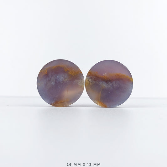 Purple Chalcedony 26mm (1") plugs