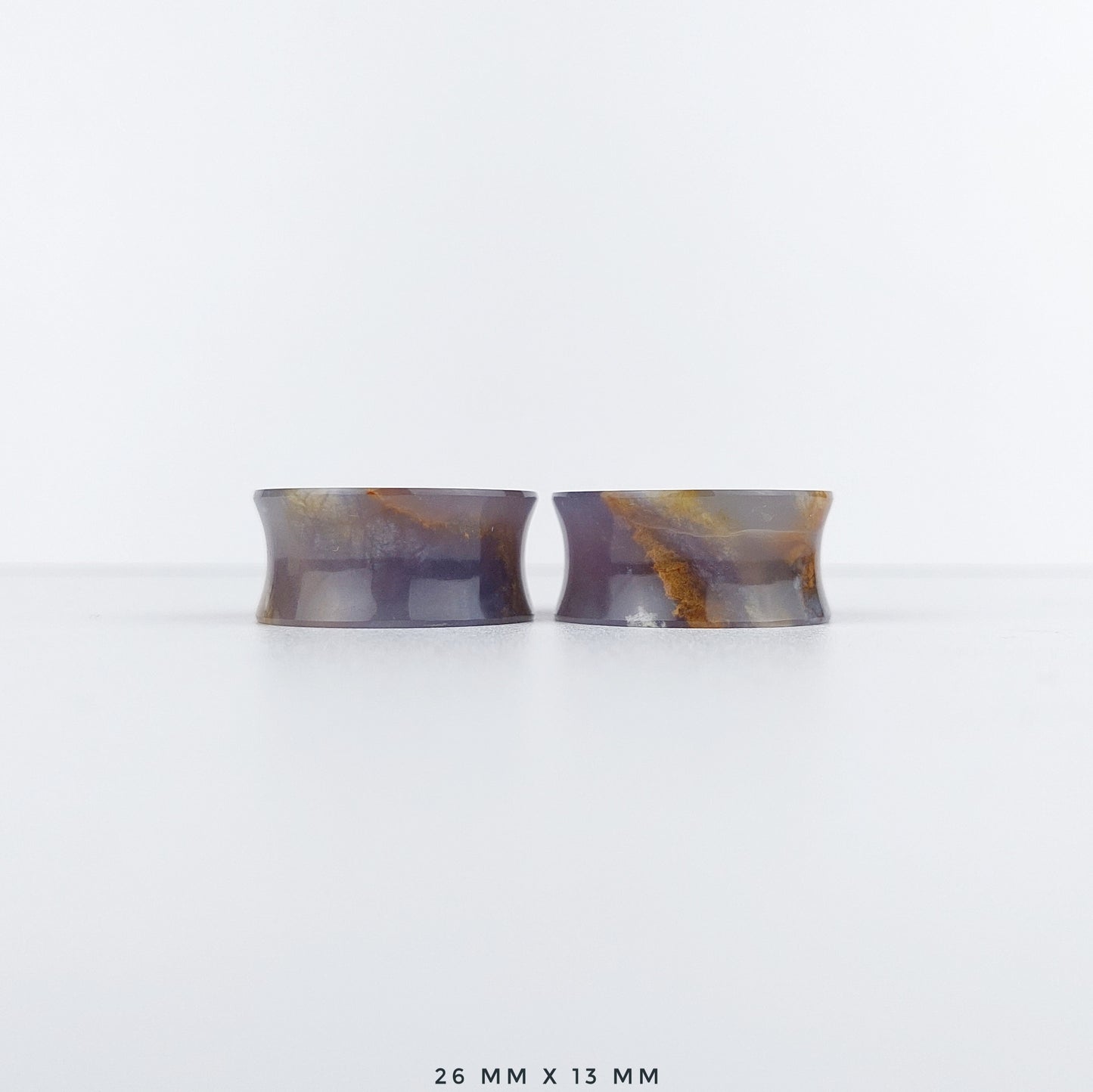 Purple Chalcedony 26mm (1") plugs