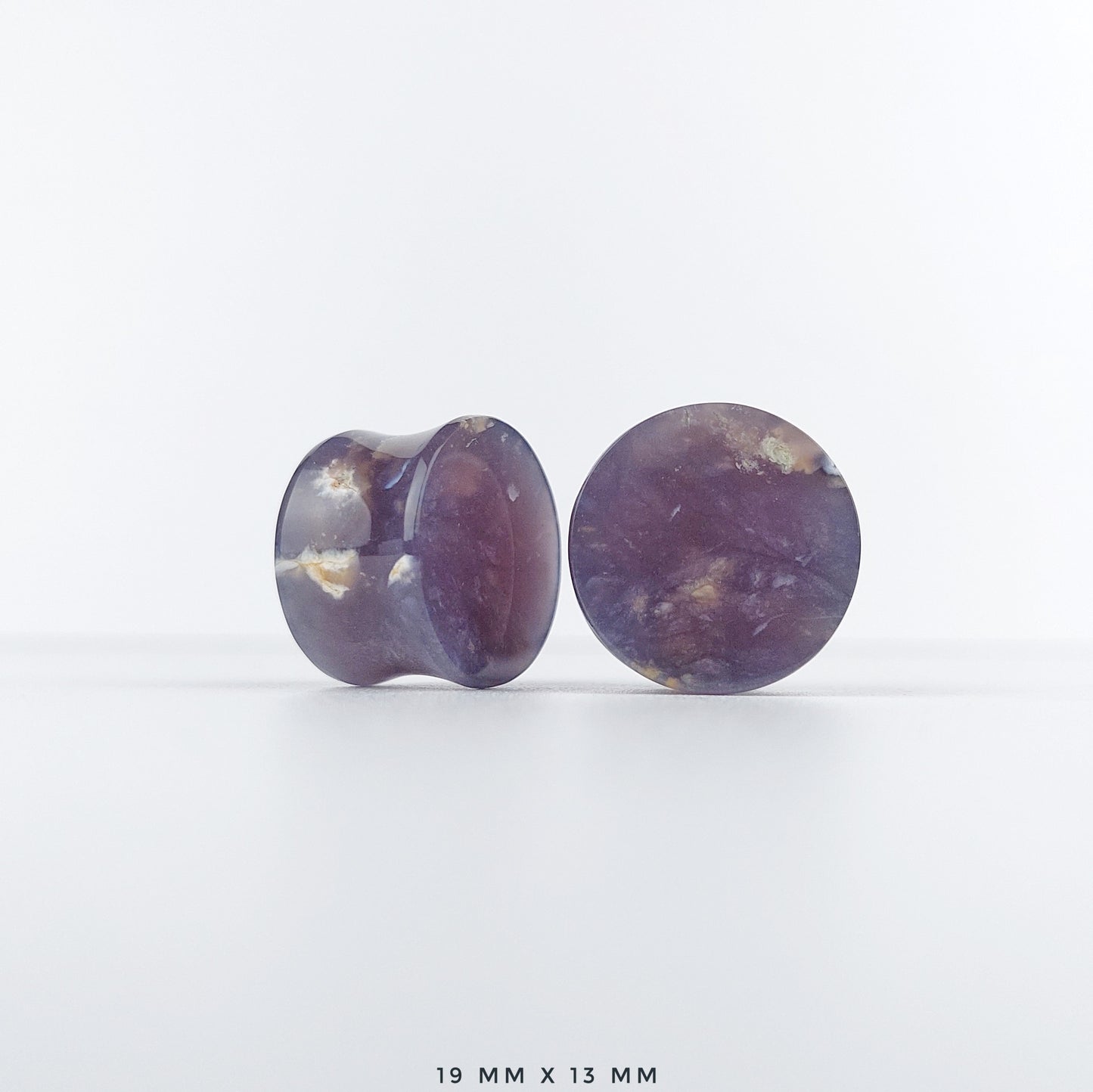 Purple Chalcedony 19mm (3/4") plugs