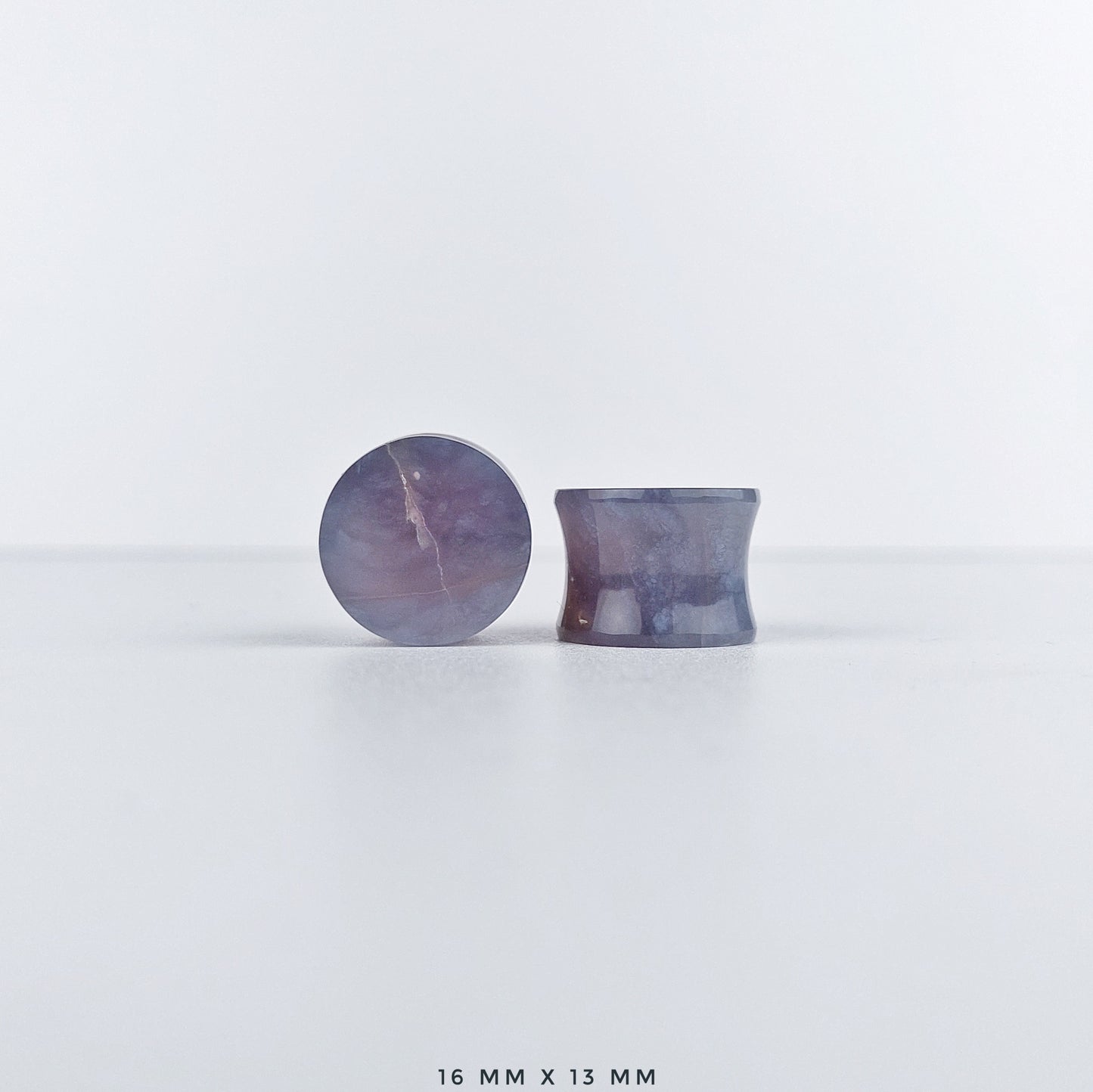 Purple Chalcedony 16mm (5/8") plugs