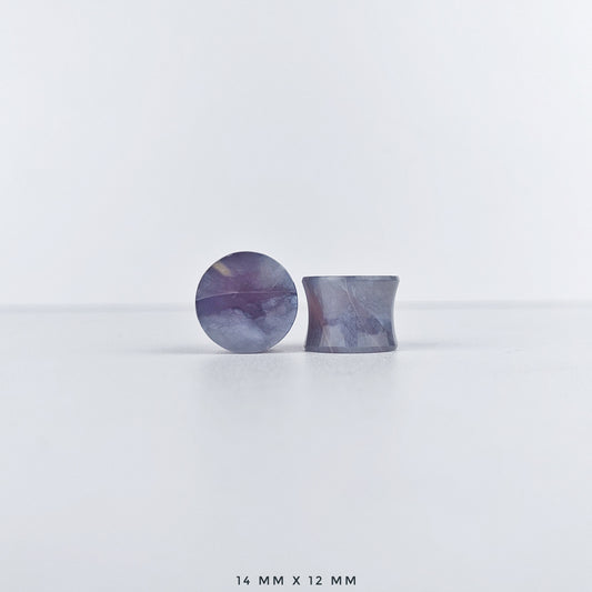Purple Chalcedony 14mm (9/16") plugs