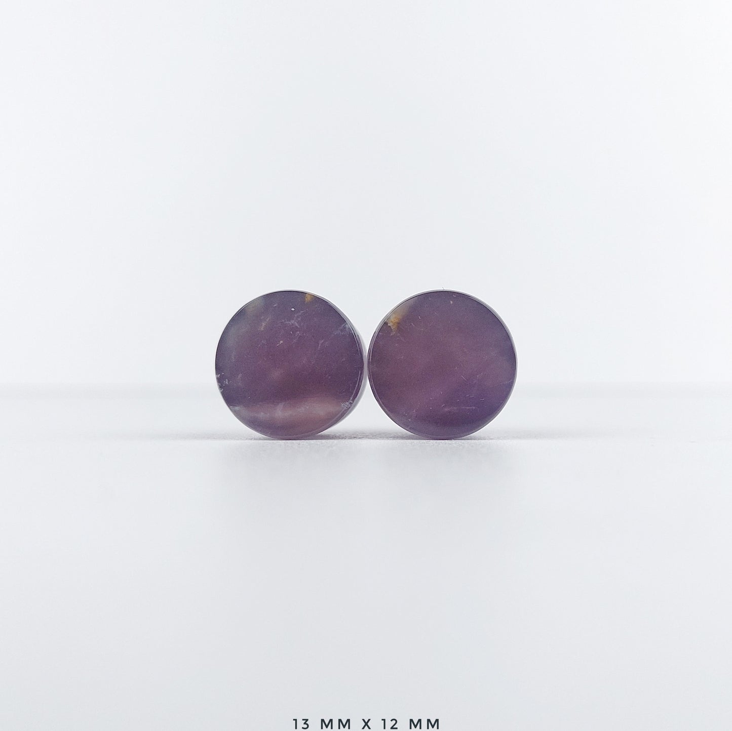 Purple Chalcedony 13mm (1/2") plugs