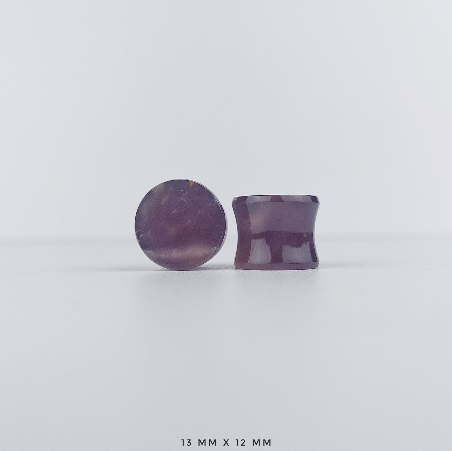 Purple Chalcedony 13mm (1/2") plugs