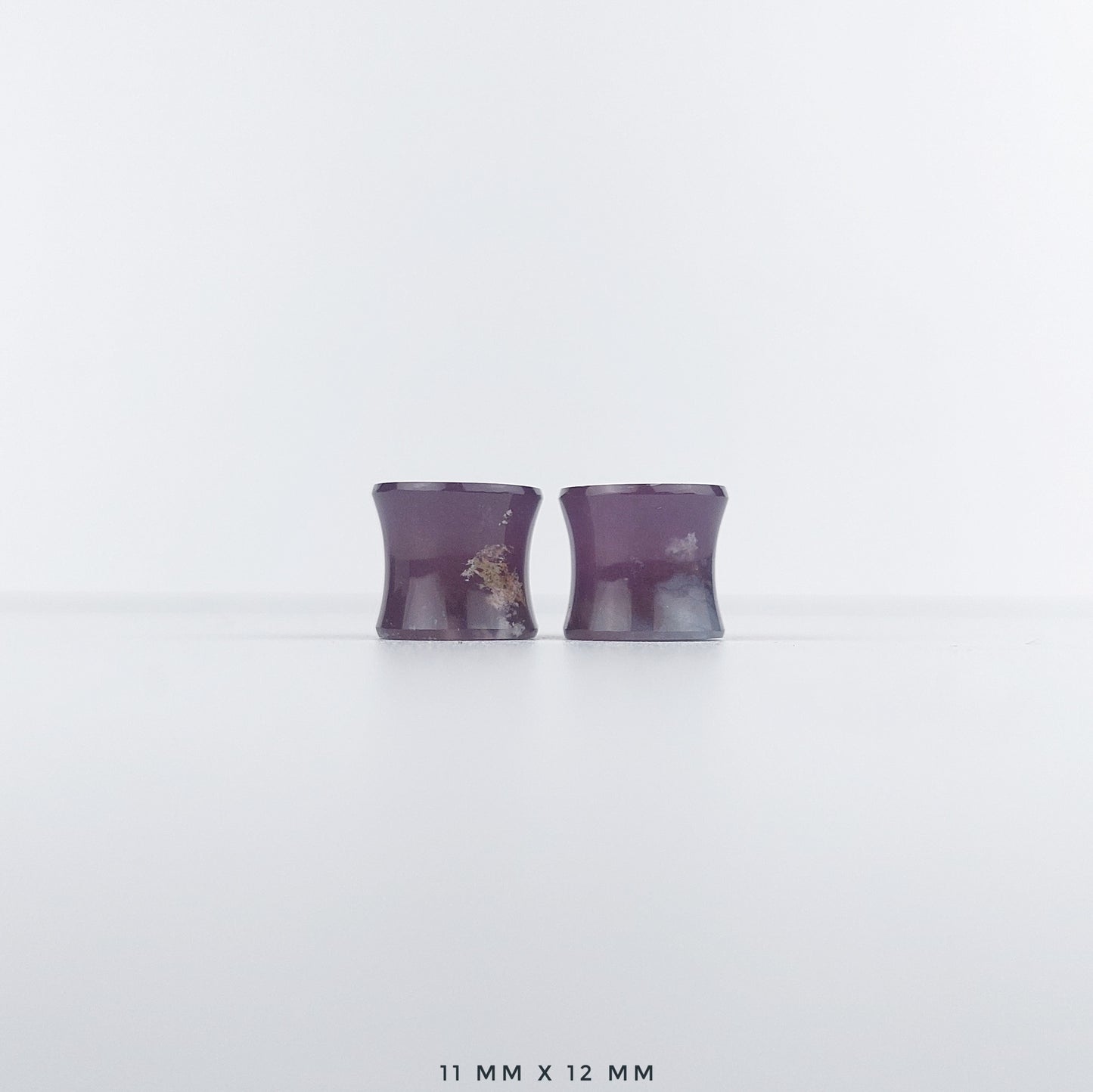 Purple Chalcedony 11mm (7/16") plugs