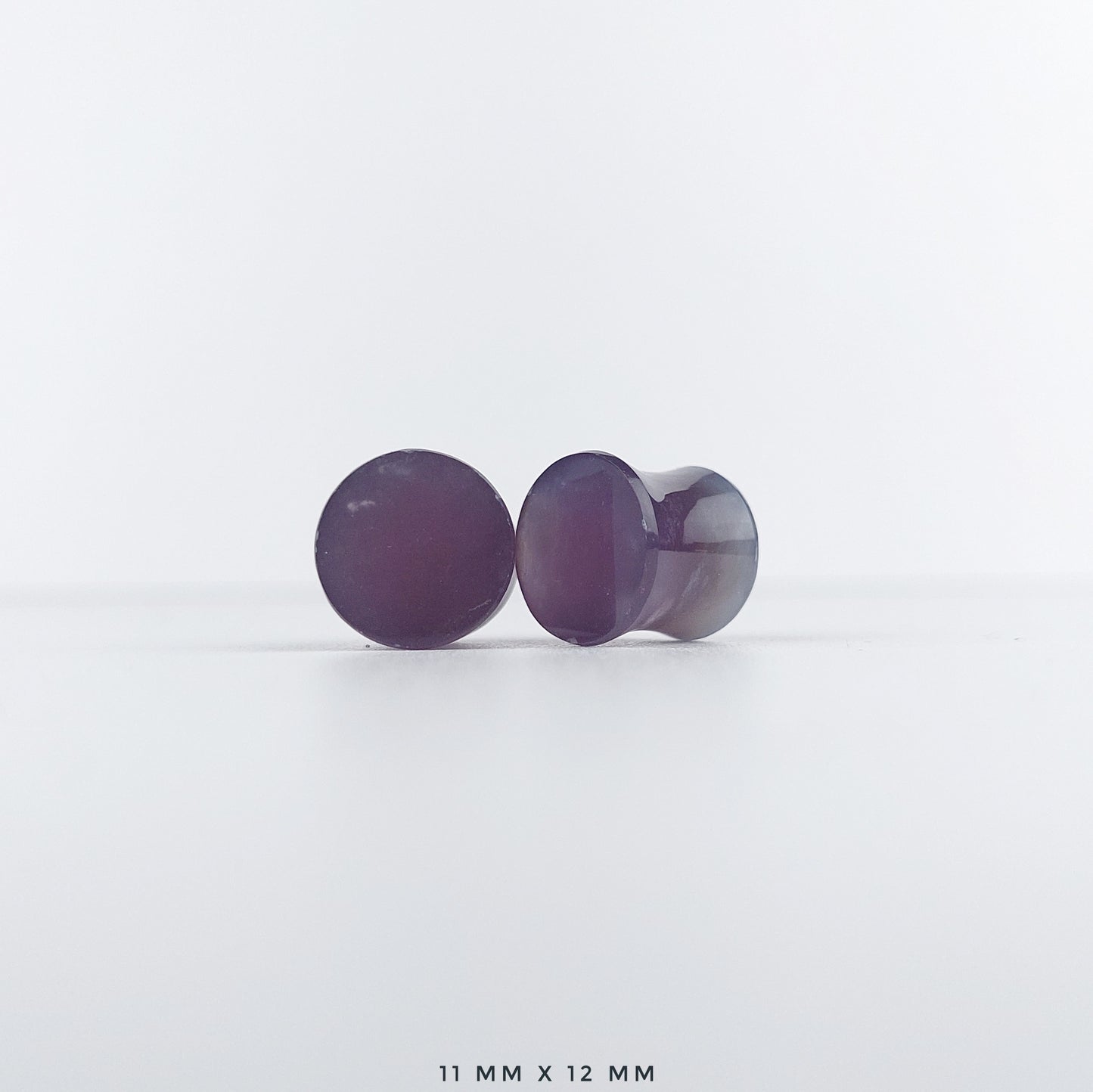 Purple Chalcedony 11mm (7/16") plugs
