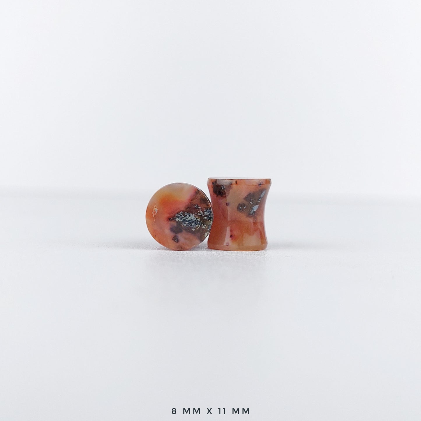 Marcasite in Agate 8mm (0g) plugs
