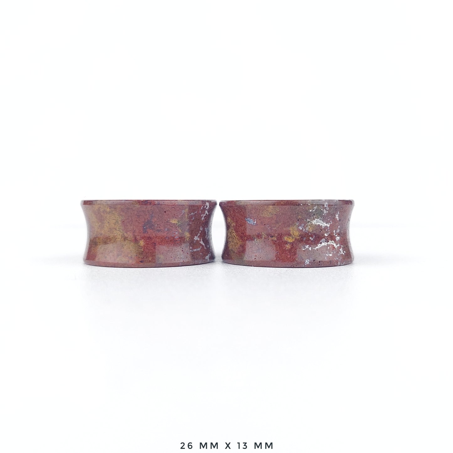 Red Moss Agate 26mm (1") plugs