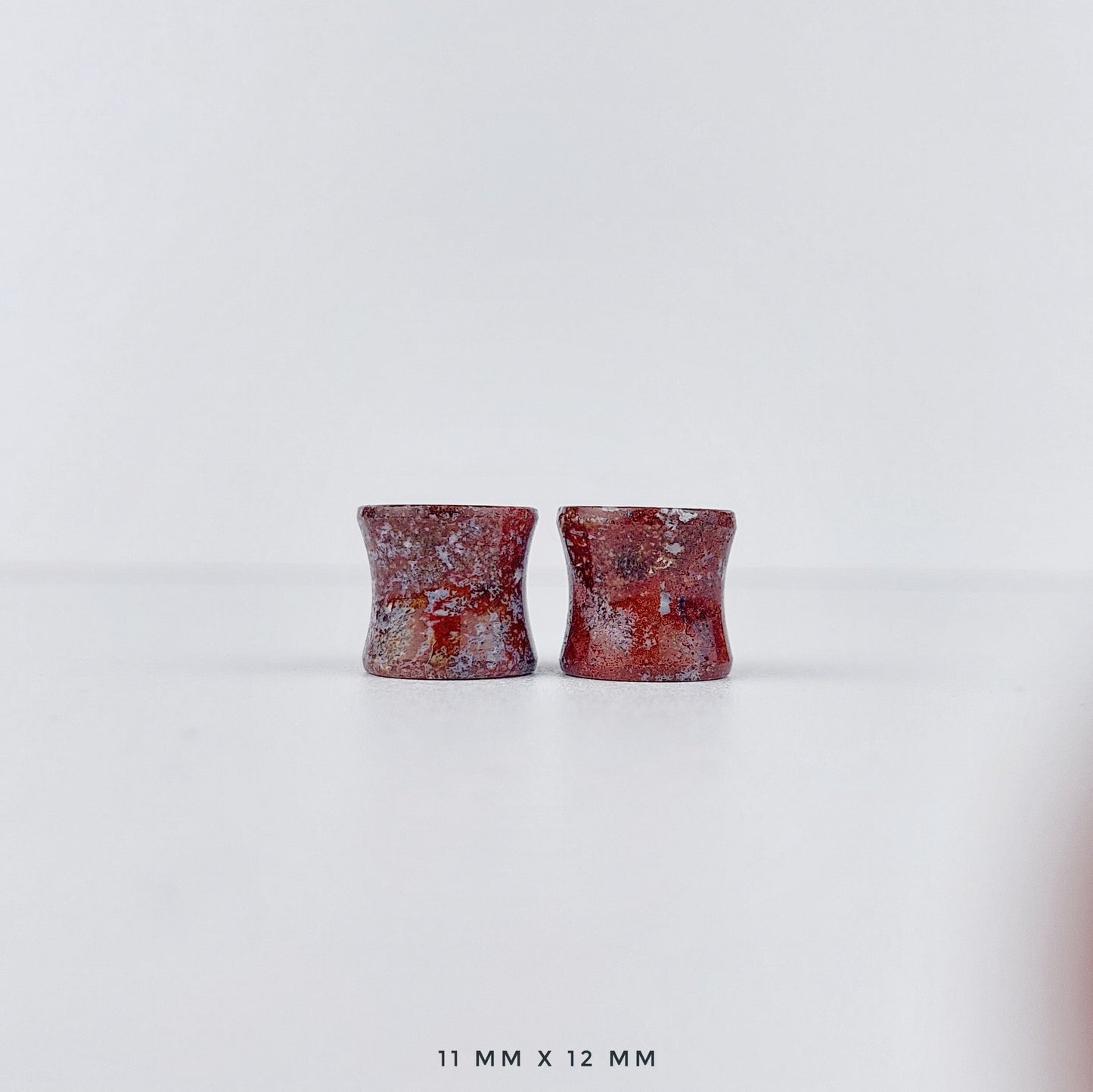 Red Moss Agate 11mm (7/16") plugs