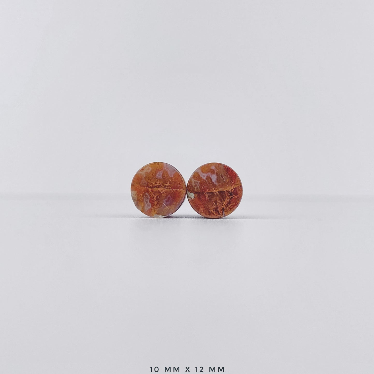 Red Moss Agate 10mm (00g) plugs
