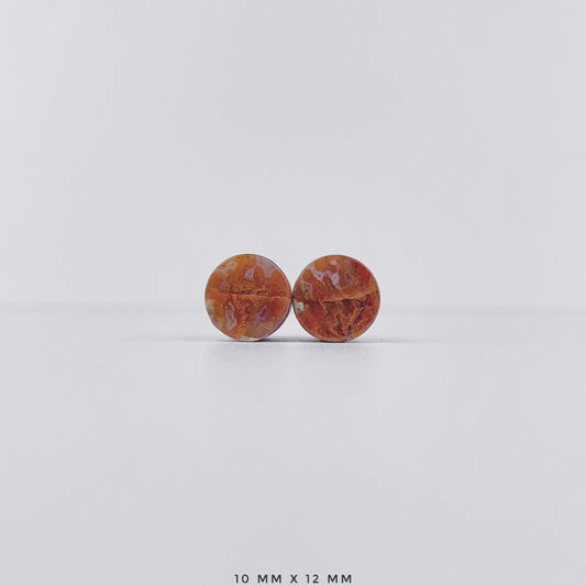 Red Moss Agate 10mm (00g) plugs
