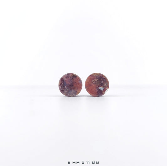 Red Moss Agate 8mm (0g) plugs