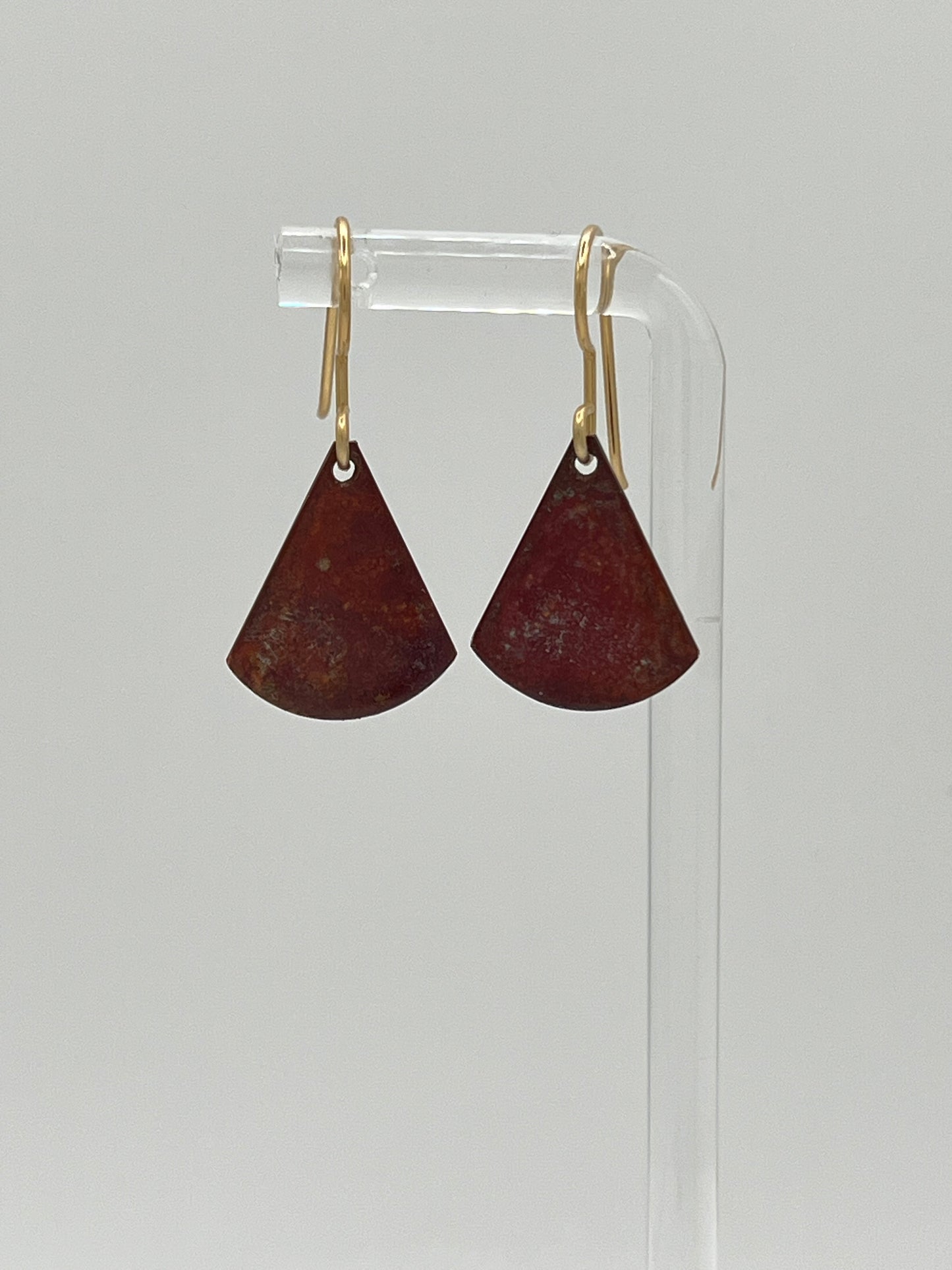 Copper patina dangles