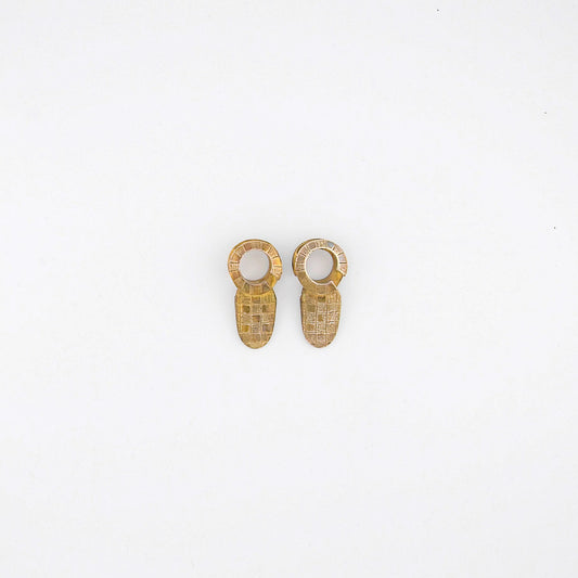 Morton Manley Brass 1/2" Checkered Pattern Ear Weights