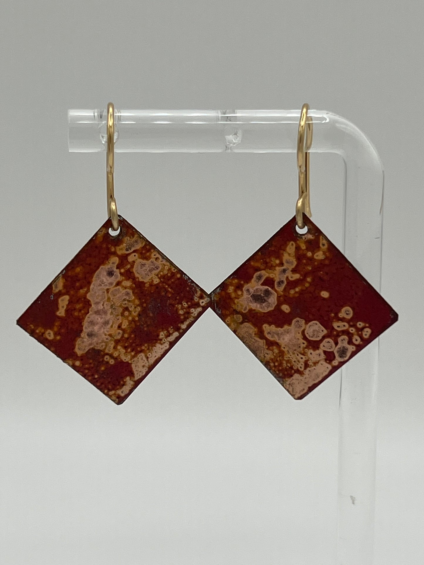 Copper patina dangles