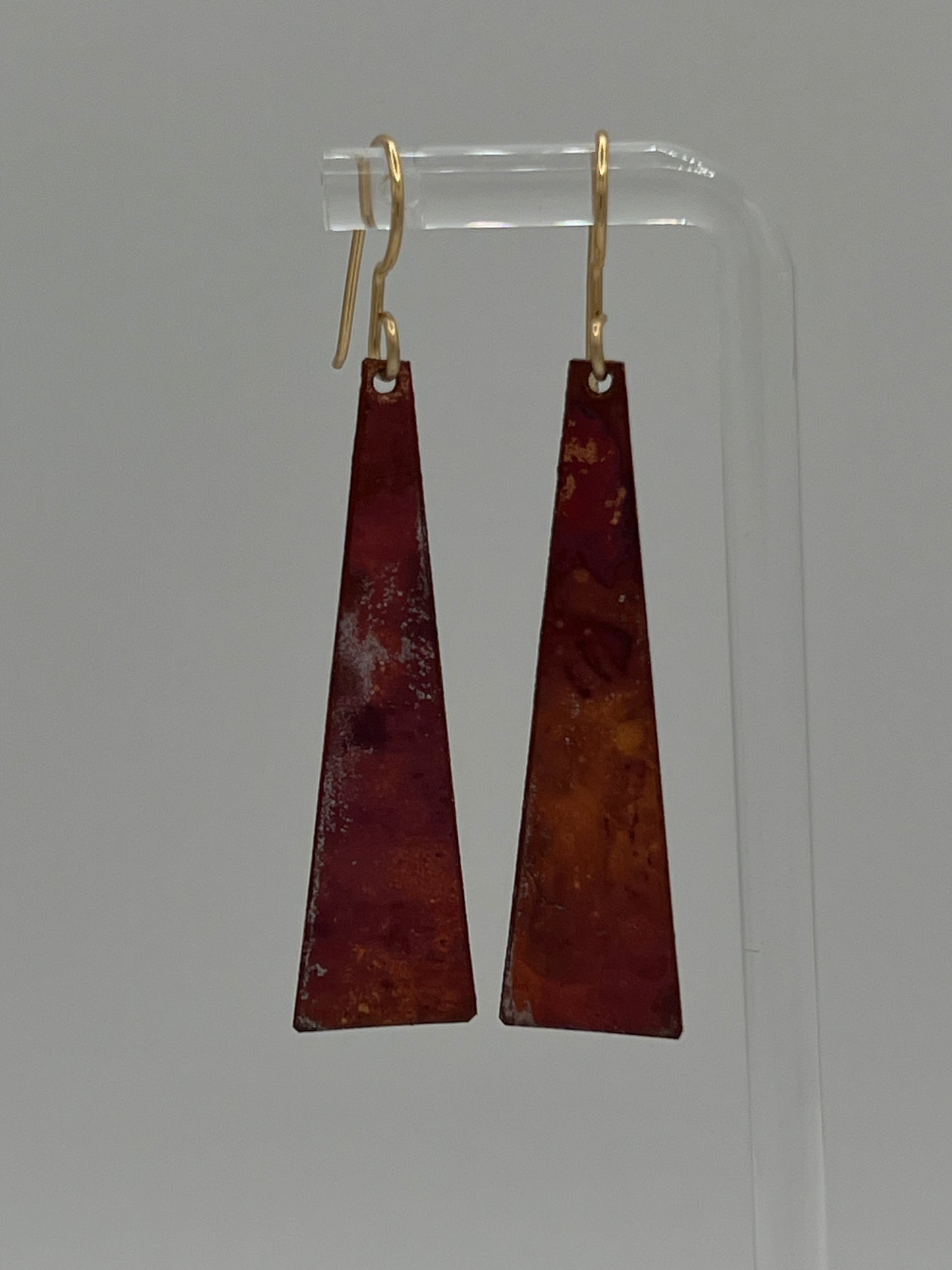 Copper patina dangles