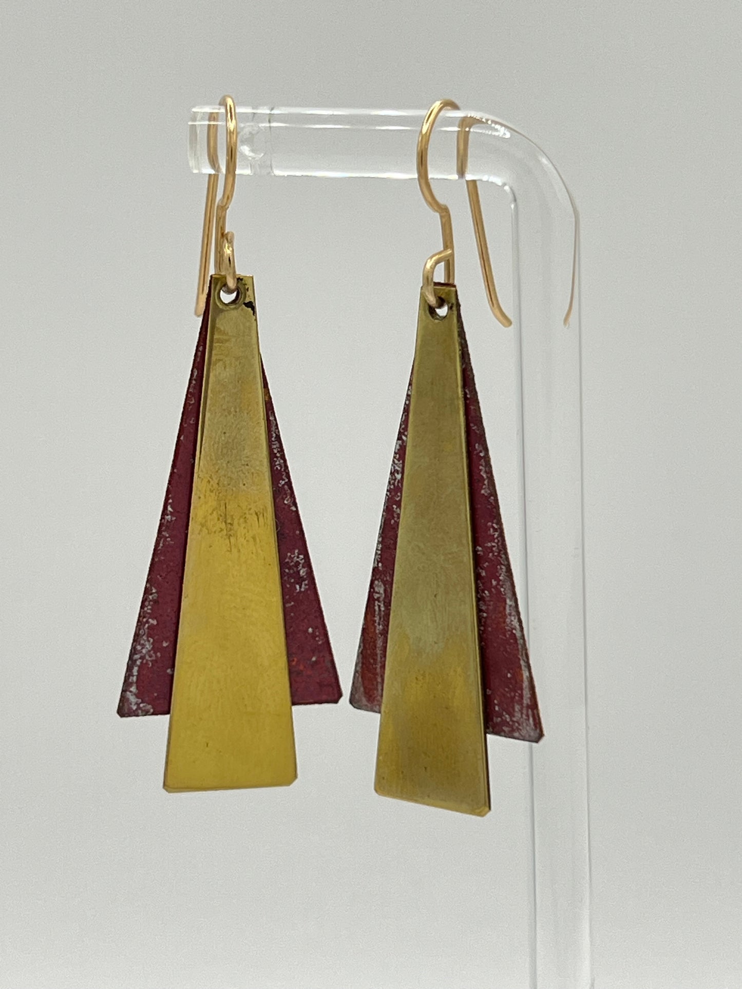 Copper patina dangles