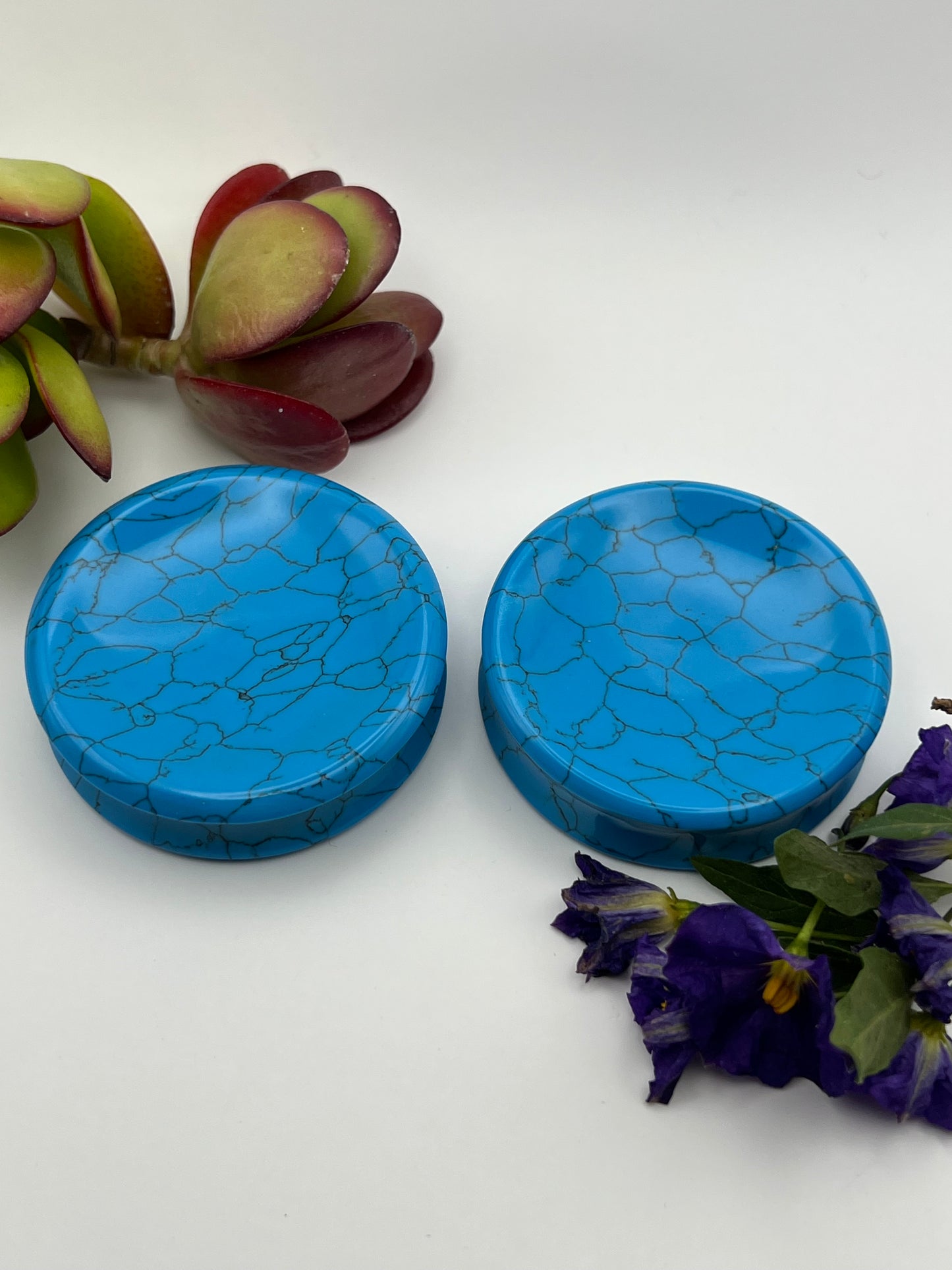 2 inch double flare stone plugs